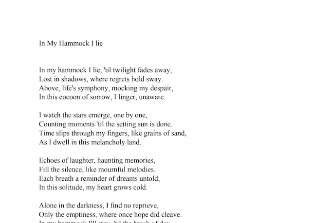 create customized personal poetry about your thoughts or experiences